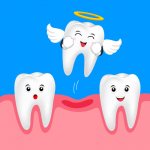 Removing a baby tooth in pictures